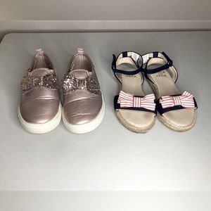 Two Pair sz 8Toddler shoes Oshkosh and Janie and Jack